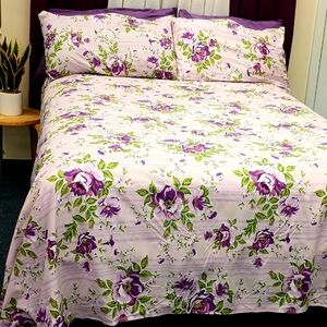 6 Piece Queen 1600 Deep Pocket Bamboo 100% Cotton Touch Sheet Set